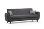 Atelier Del Sofa Alkon Sofá Cama de 3 Plazas Gris Oscuro